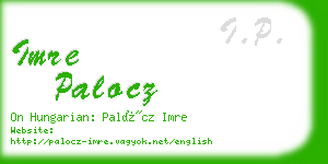 imre palocz business card